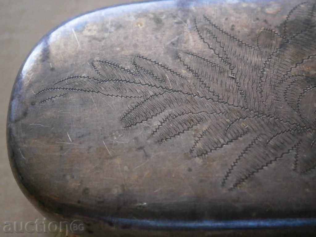 Доставка на старинна посребрена четка ретро винтидж