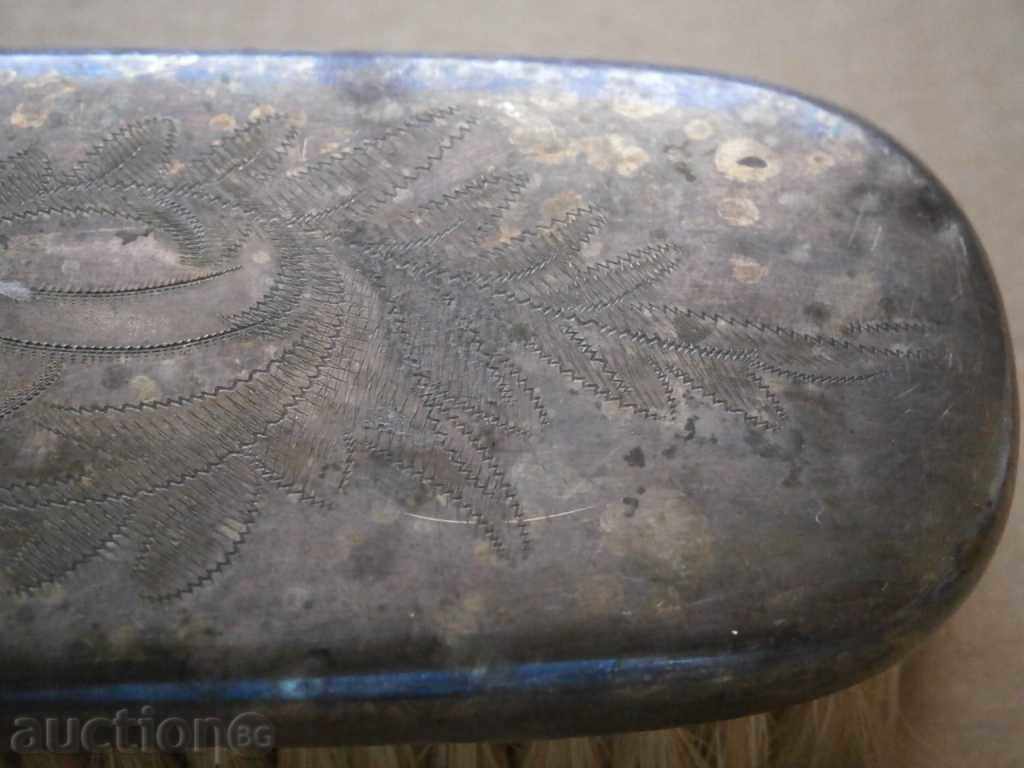 старинна посребрена четка ретро винтидж - 7