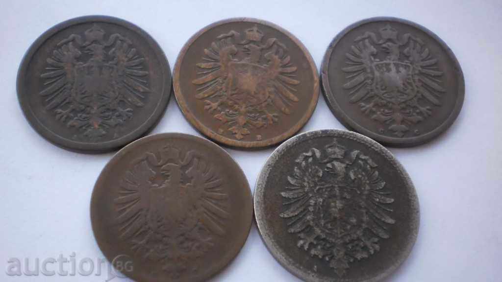 Livrarea Lot Pfennig german 1874 - 1875