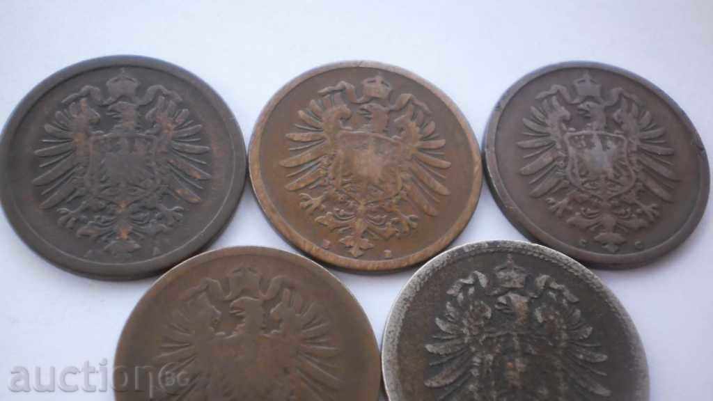 Lot Pfennig german 1874 - 1875 - 5