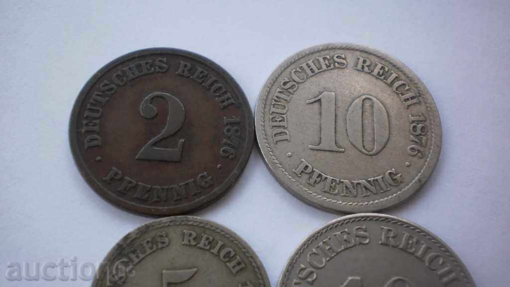 Lot Pfennig Germană 1876 - 1914 cu preț € 7.16 | 14.00 BGN