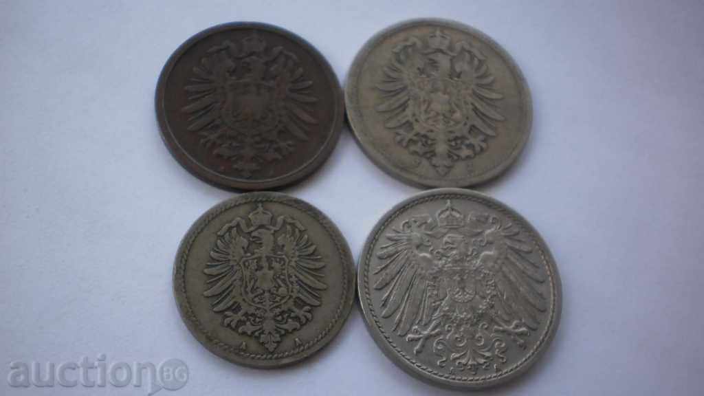 Livrarea Lot Pfennig Germană 1876 - 1914