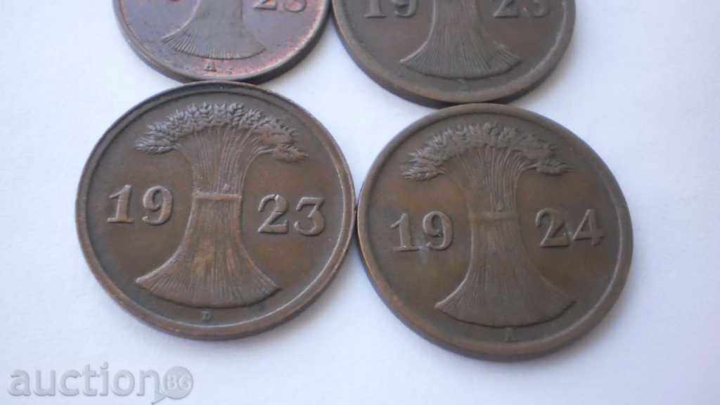 Lot Pfennig german 1923 - 1924 - 6