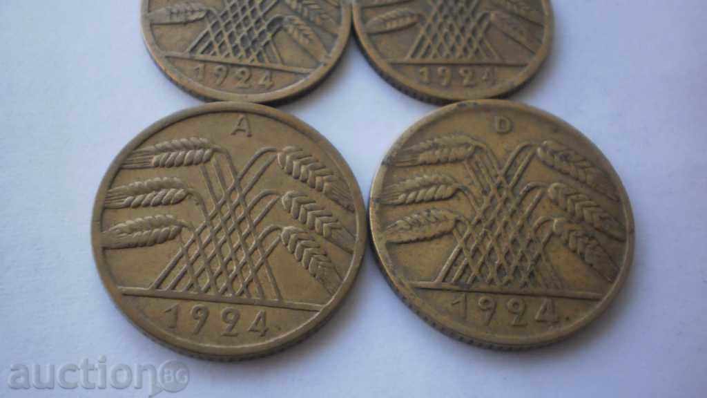 Lot pfennig germană 1924 - 6