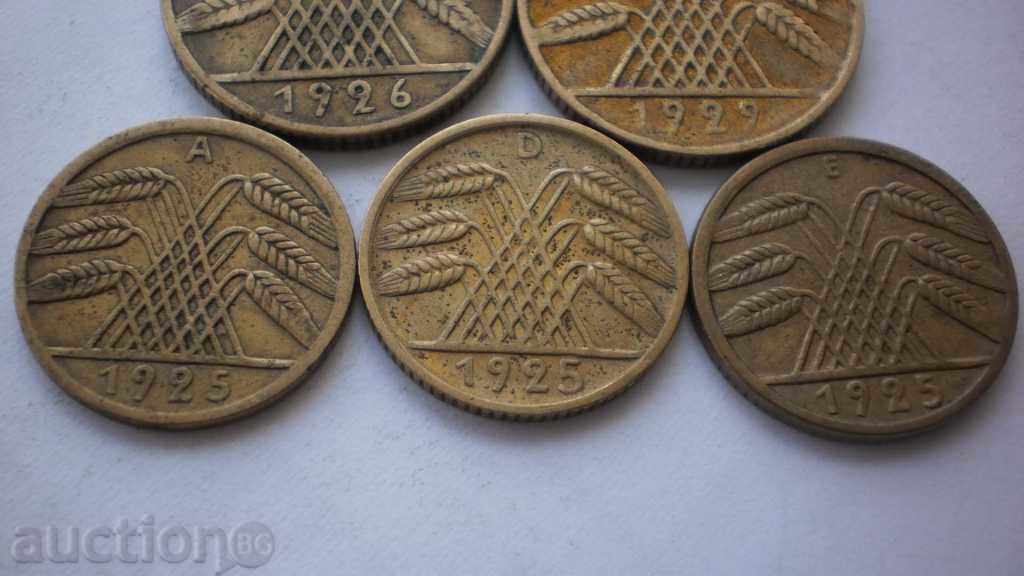 Lot Pfennig german 1925 - 1929 - 6