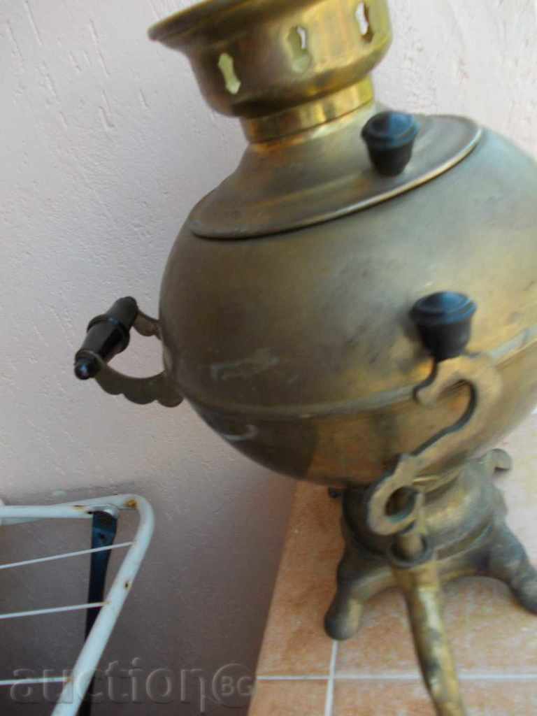 Delivery of Old brass samovar