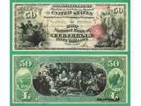 (¯` ’• .¸ (reproducere) 50 USD 1863 UNC¸. •„ ¯ »)