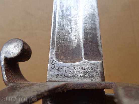 Аукцион Немска кавалерийска сабя с кания модел 1870 г, палаш, тесак Аукцион Немска кавалерийска сабя с кания модел 1870 г, палаш, тесак