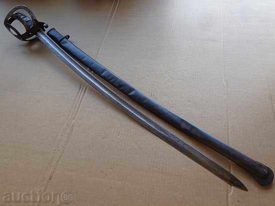 Sabie de cavalerie germană cu teacă model 1870, palaș, iatagan