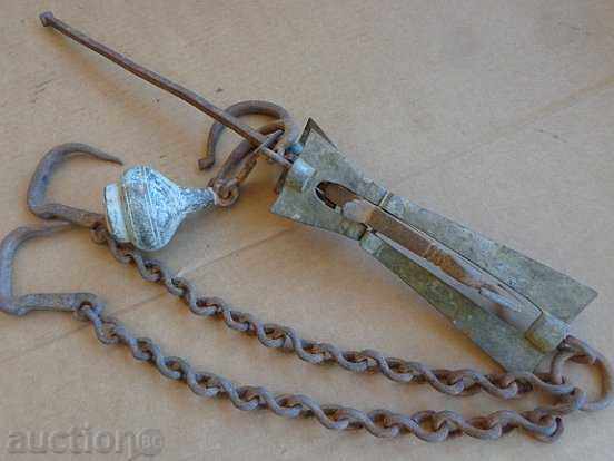 Ottoman scales with top, scale, weights, wrought iron - 7