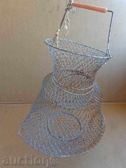 An old net fishnet for fish fishing bag fishing net