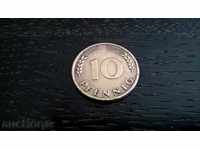Coin - Germany - 10 pennies 1950; series J