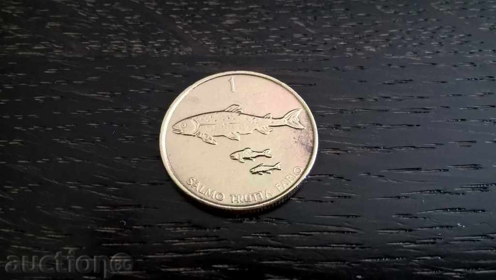 Coin - Slovenia - 1 tolar | 2000 with price 0.65 BGN | € 0.33 Coin - Slovenia - 1 tolar | 2000 with price 0.65 BGN | € 0.33