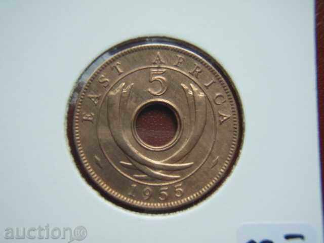 5 Cents 1955 East Africa - AU with price 11.89 BGN | € 6.08