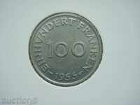 100 Franken 1955 Saarland (Γερμανία) / 1 / - XF
