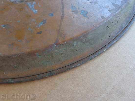 Old copper tray for vinegar, bakery copper pot - 5