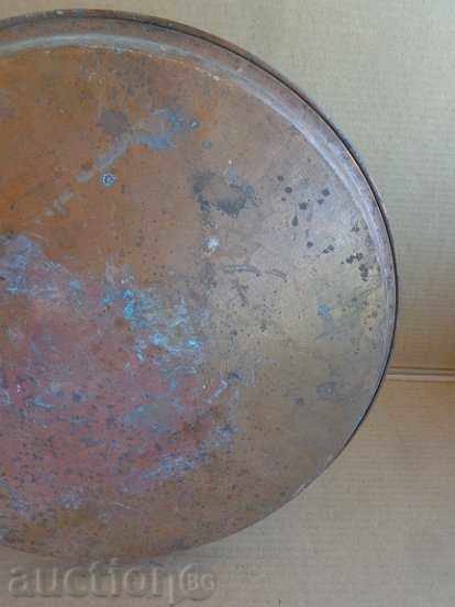 Old copper tray for vinegar, bakery copper pot - 6