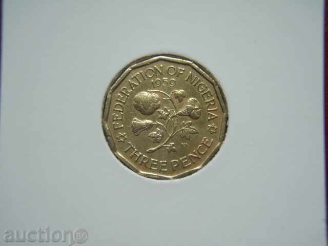 3 pence 1959 Nigeria (3 pence Nigeria) - XF 3 pence 1959 Nigeria (3 pence Nigeria) - XF