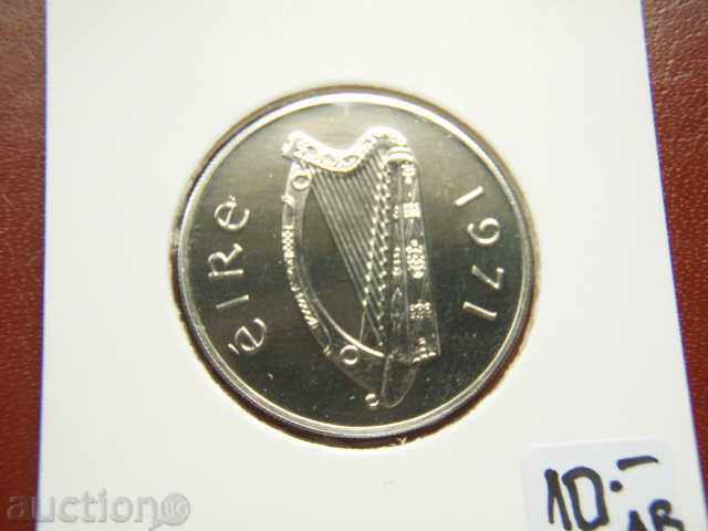10 Pence 1971 Eire (10 пенса Ейре) - Unc с цена 5.19 лв. | € 2.65 10 Pence 1971 Eire (10 пенса Ейре) - Unc с цена 5.19 лв. | € 2.65
