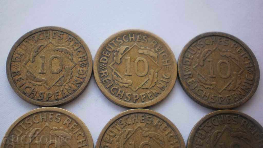 Germania Weimar Republic Lot 6 Monede 1924. cu preț € 6.65 | 13.01 BGN