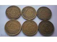 Germany Weimar Republic Lot 6 Coins 1924