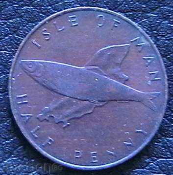 1/2 penny 1976 Insula Man