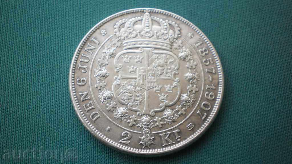 Suedia 2 coroane rare 1907 cu preț € 38.35 | 75.01 BGN Suedia 2 coroane rare 1907 cu preț € 38.35 | 75.01 BGN