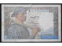 colecție de bancnote France 10 Franci 1949 R rare