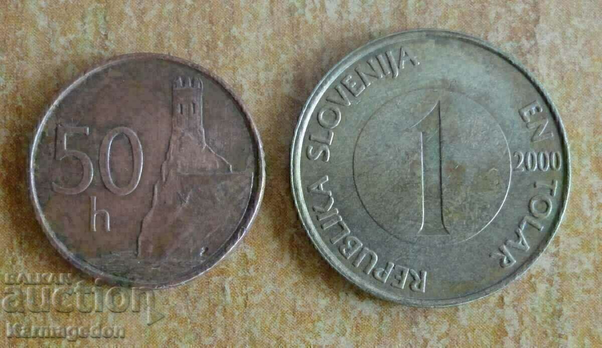 O mulțime de monede - Slovacia și Slovenia