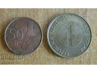 Lot of coins - Slovakia and Slovenia