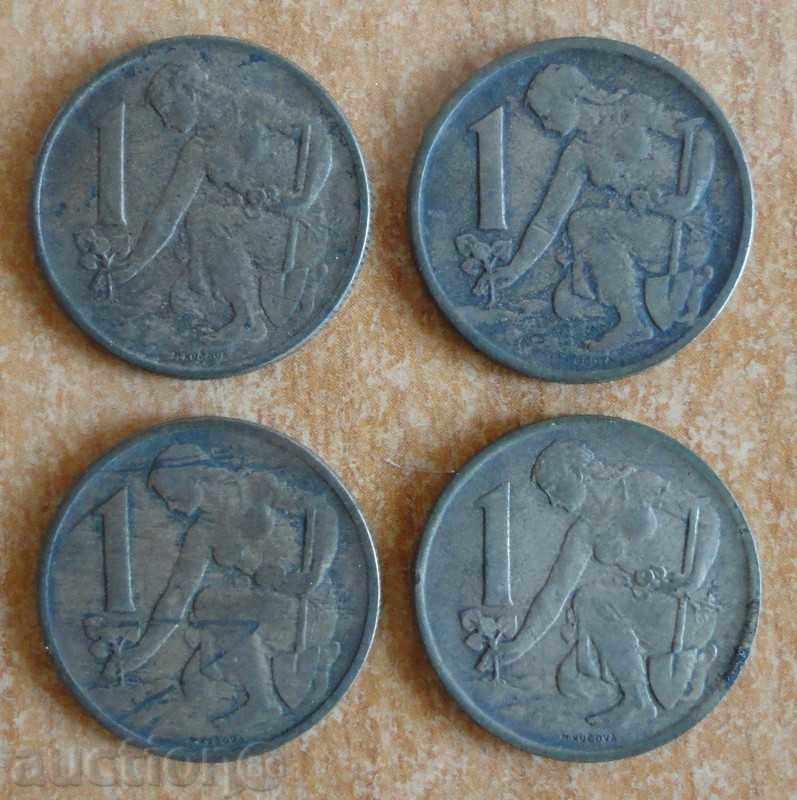 1 κορώνα 1962, 1970 - Τσεχοσλοβακία