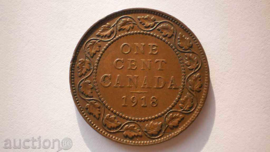 Canada 1 Cent 1918 Rare Coin