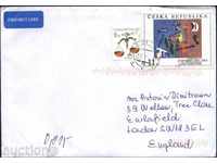 Пътувал плик с марки от Чехия