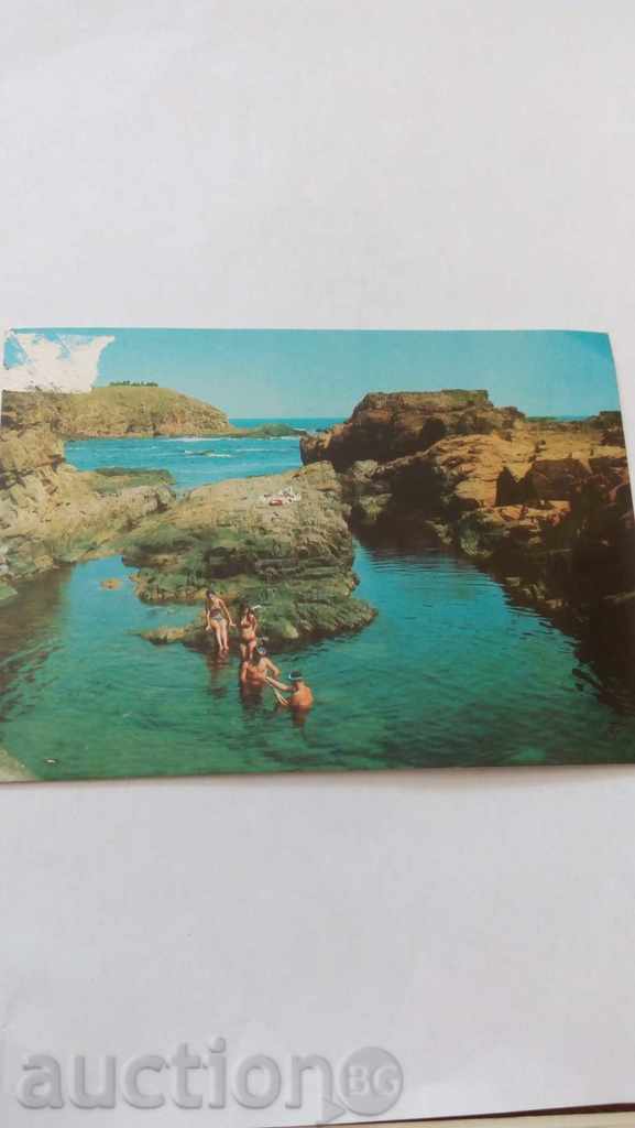 Καρτ ποστάλ Αγαθούπολη βράχια κοντά στην πόλη 1978