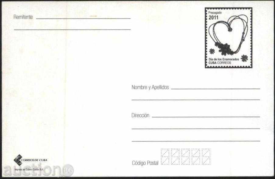 Postcard Valentine's Day, Bird 2011 from Cuba with price 1.50 BGN | € 0.77 Postcard Valentine's Day, Bird 2011 from Cuba with price 1.50 BGN | € 0.77