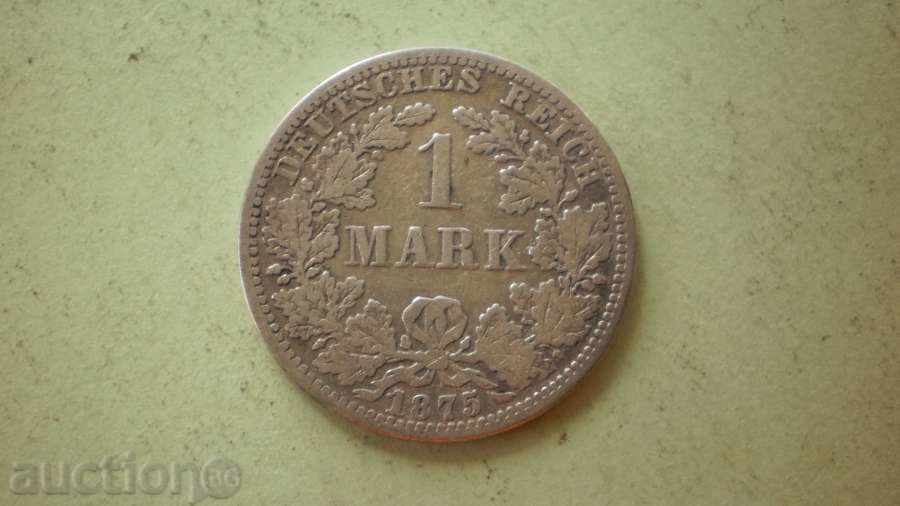 Argint Moneta 1 Mark 1875 A GERMANIA - rar