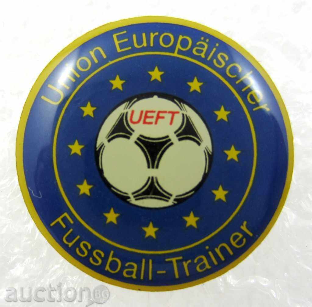 FOTBAL-INSIGNA DE FOTBAL-UNIUNEA ANTRENORILOR DE FOTBAL DIN EUROPA- cu preț 8.00 BGN | € 4.09 FOTBAL-INSIGNA DE FOTBAL-UNIUNEA ANTRENORILOR DE FOTBAL DIN EUROPA- cu preț 8.00 BGN | € 4.09