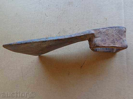Old pick, agricultural instrument, chapel, wrought iron - 5