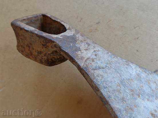 Old pick, agricultural instrument, chapel, wrought iron - 7