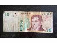 Банкнота - Аржентина - 10 песо