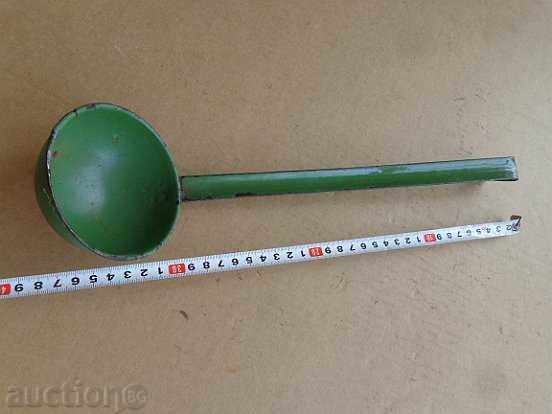 Old enameled ladle, spoon with enamel, wounded sod, Bulgaria with price 13.00 BGN | € 6.65 Old enameled ladle, spoon with enamel, wounded sod, Bulgaria with price 13.00 BGN | € 6.65