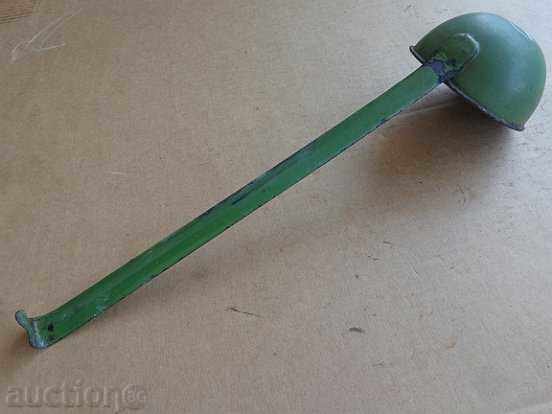 Old enameled ladle, spoon with enamel, wounded sod, Bulgaria - 7 Old enameled ladle, spoon with enamel, wounded sod, Bulgaria - 7