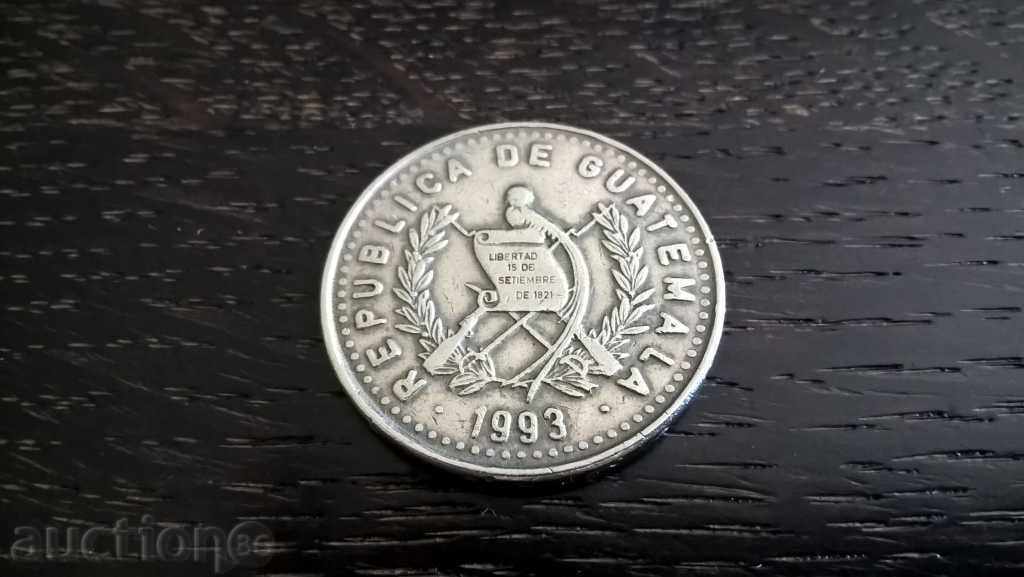 Coin - Guatemala - 25 cents 1993