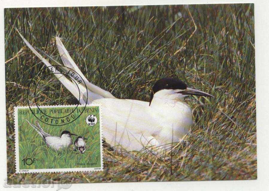 Maps Max (KM) WWF Birds 1989 from Benin with price 14.00 BGN | € 7.16