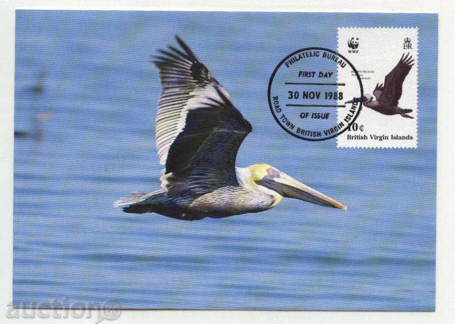 Auction  Max Maps (KM) WWF Pelicans 1988 from Virgin Islands