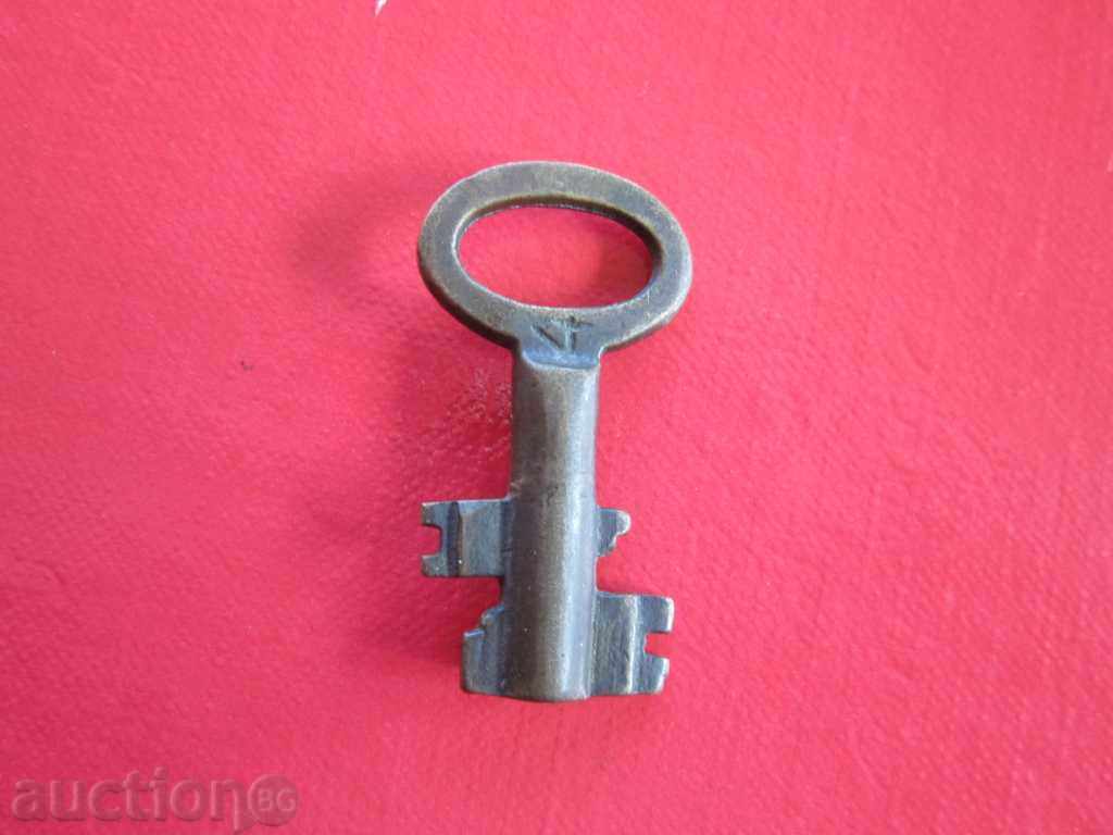 Старинен бронзво ключ ключе маркировка