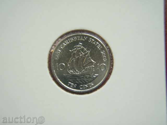 10 Centi 2002 Statele Caraibe de Est - Unc