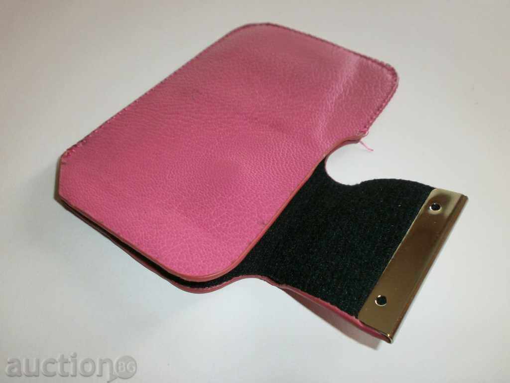 Pink leather GSM case - 5 Pink leather GSM case - 5