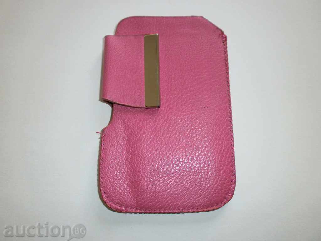 Pink leather GSM case Pink leather GSM case