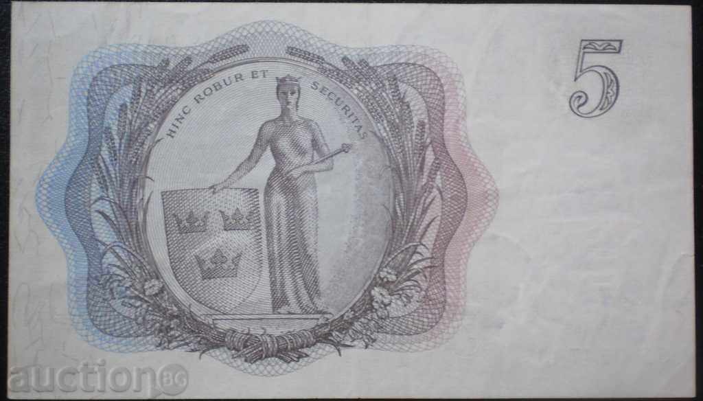 colectare bancnote Suedia 5 coroane 1961 RR rare cu preț € 10.23 | 20.01 BGN
